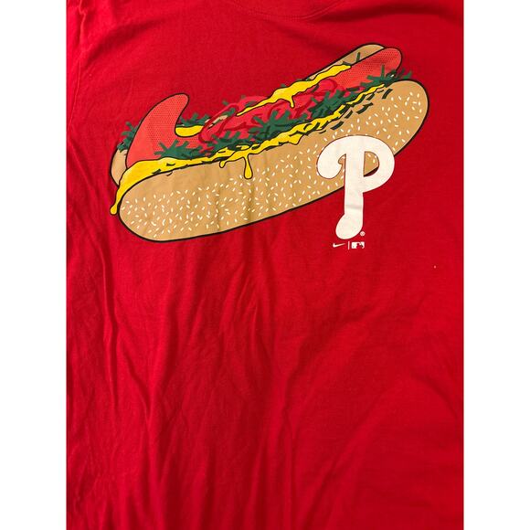 Nike Phillies “Philly Dog Days” Tee | Size Small Baseball, But Make It Snackable - Picture 3 of 3
